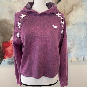 PINK HOODED SWEATSHIRT SIZE XS